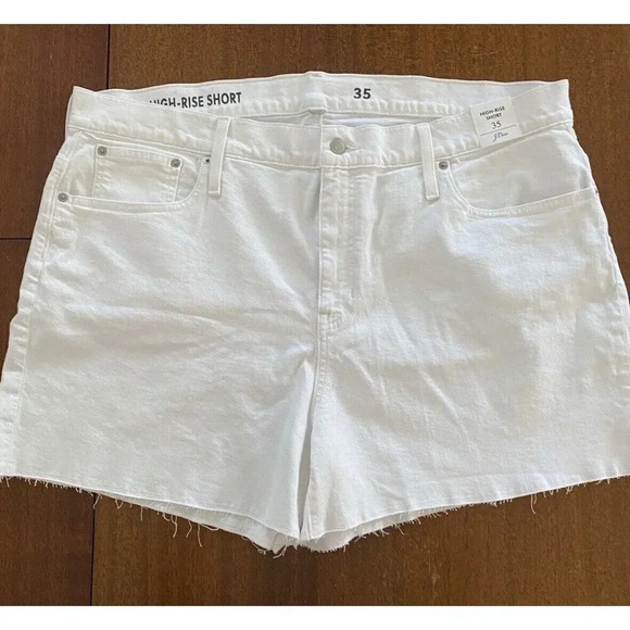 J. Crew High Rise Denim Short in White Size 35 style BF382 - Picture 3 of 8